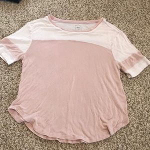 pink and white t shirt